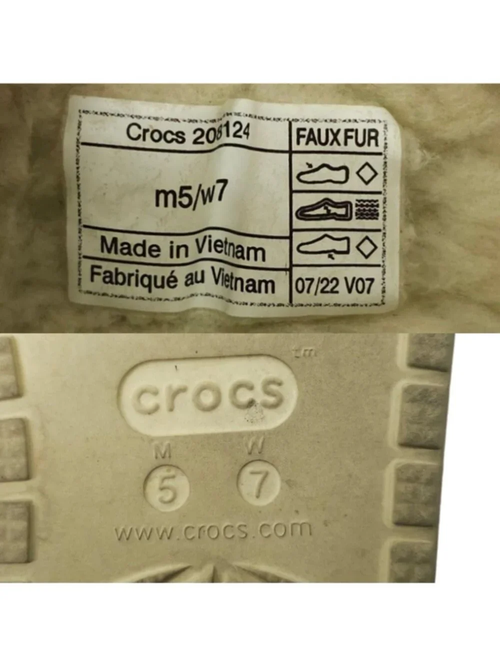 Crocs Classic Cozzzy Glitter Sandals Women 7 Gold Fuzzy Lined Slide Taco Jibbitz